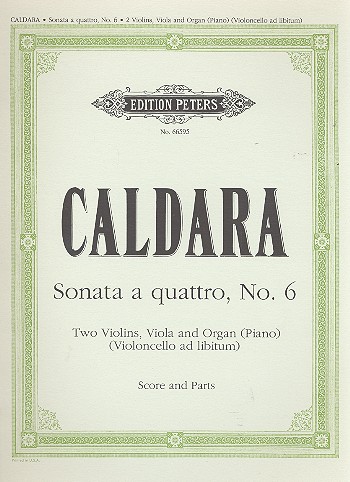 Sonata à quattro Nr.6&nbsp;&nbsp;für 2 Violinen, Viola, Orgel (Klavier), Violoncello ad lib.&nbsp;&nbsp;Partitur und Stimmen