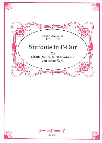 Sinfonie F-Dur für&nbsp;&nbsp;4 Blockflöten (SATB)&nbsp;&nbsp;Partitur und Stimmen