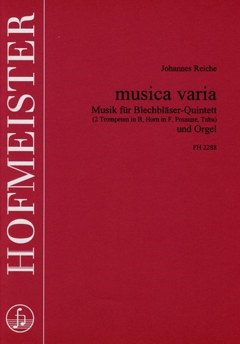 MUSICA VARIA MUSIK FUER BLECH-&nbsp;&nbsp;BLAESER-QUINTETT UND ORGEL&nbsp;&nbsp;PARTITUR