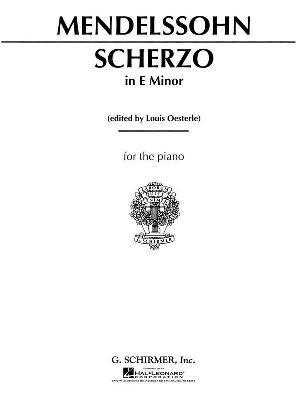 Scherzo e minor op.16,2&nbsp;&nbsp;for piano&nbsp;&nbsp;