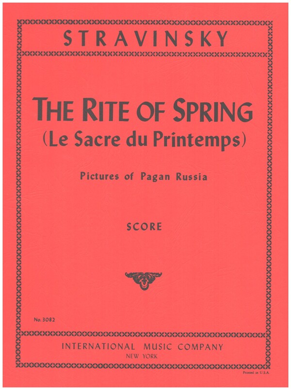 The rite spring&nbsp;&nbsp;for orchestra&nbsp;&nbsp;score