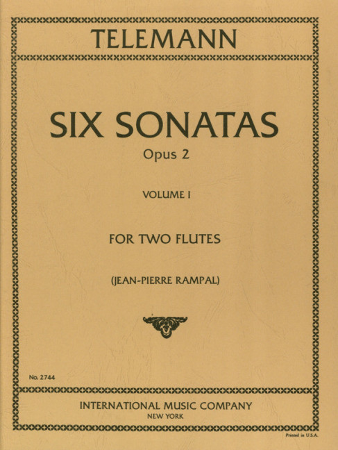 6 Sonatas op.2 vol.1 (nos.1-3)&nbsp;&nbsp;for 2 flutes&nbsp;&nbsp;RAMPAL, JEAN-PIERRE, ED.