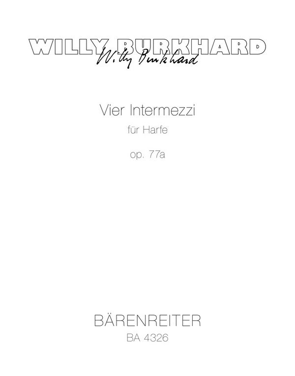 4 Intermezzi für Harfe    