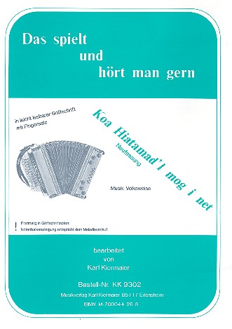 Koa Hiatamadl mog i net  für Handharmonika  