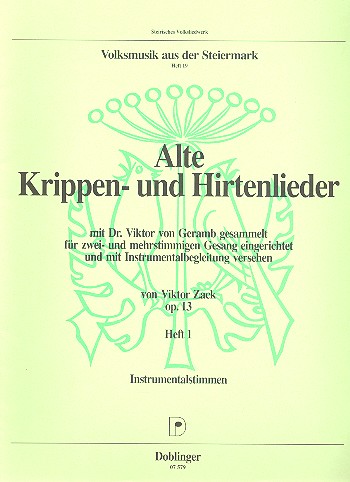 Alte Krippen- und Hirtenlieder Band 1&nbsp;&nbsp;für Chor und Instrumentalbegleitung&nbsp;&nbsp;Klavierauszug