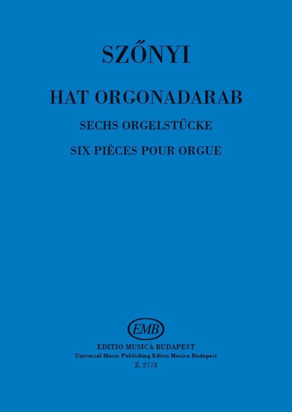 6 Stücke&nbsp;&nbsp;für Orgel&nbsp;&nbsp;