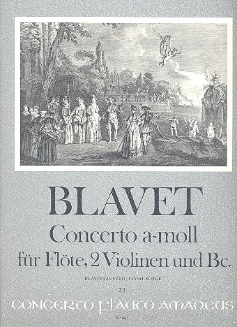 Concerto a-Moll für Flöte, 2 Violinen und Bc  für Flöte und Klavier  