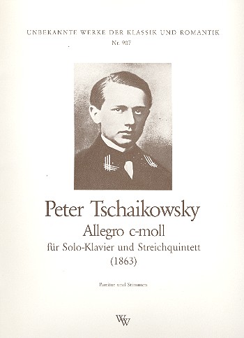 Allegro c-Moll   für Klavier, 2 Violinen, Viola und Violoncello (Kontrabass ad lib)  Partitur (=Klavier) und Stimmen