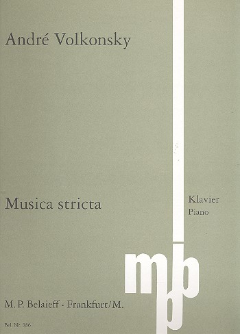 Musica Stricta Fantasia Ricercata&nbsp;&nbsp;für Klavier&nbsp;&nbsp;