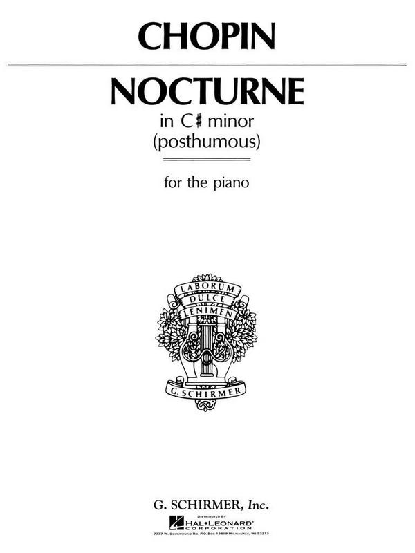 Nocturne c sharp minor oppost.&nbsp;&nbsp;for piano&nbsp;&nbsp;