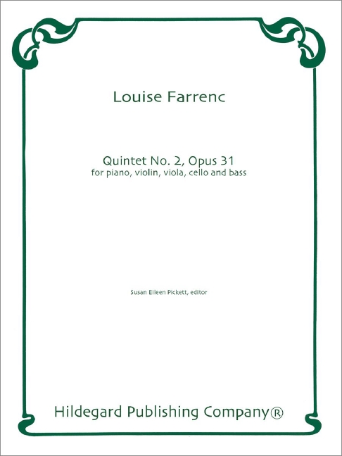 Quintett Nr.2 op.31  für Klavier, Violine, Viola, Violoncello, Bass  Stimmen