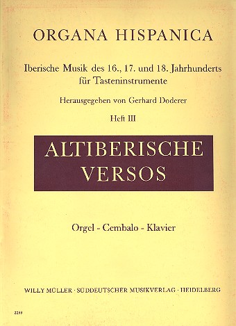 Altiberische versos Band 3  für Orgel (Cembalo, Klavier)  