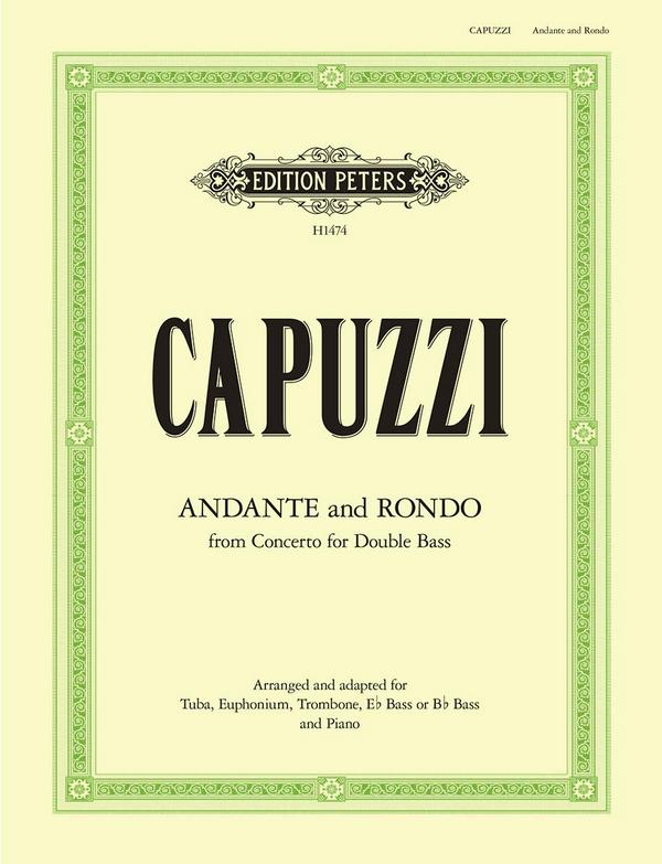 Andante and rondo from double bass concerto  für Klavier und Tuba  (Euphonium, Posaune, Bass in Es, Bass in B)