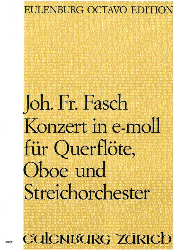 Konzert e-Moll  für Flöte, Oboe und Streichorchester  Partitur