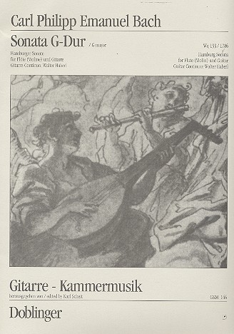 Sonata G-Dur WQ133 für Flöte  (Violine) und Gitarre,  Stimmen  