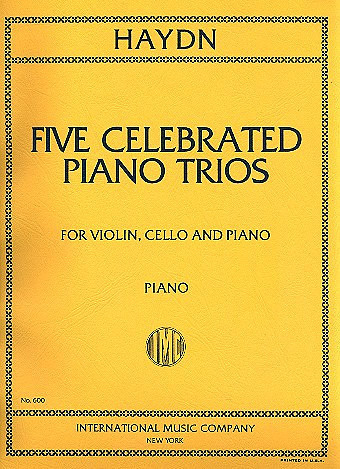 5 celebrated Trios Hob.XV nos.3,21,24-26  for violin, cello and piano  3 books (3parts)