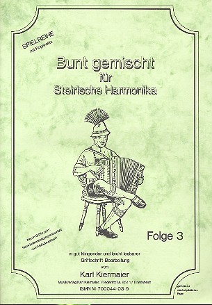 Bunt gemischt Band 3  für steirische Harmonika  in Griffschrift