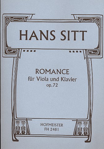 Romanze op.72&nbsp;&nbsp;für Viola und Klavier&nbsp;&nbsp;