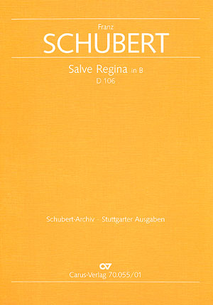 Salve Regina B-Dur D106&nbsp;&nbsp;für Tenor und Orchester&nbsp;&nbsp;partitur
