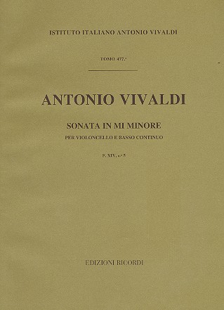 SONATA IN MI MINORE F14,5 PER&nbsp;&nbsp;VIOLONCELLO E BC&nbsp;&nbsp;MALIPIERO, GIAN FRANCESCO, ED