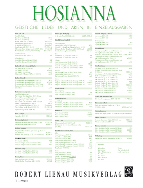 Lasst uns singen   aus Paulus  für Gesang und Klavier  