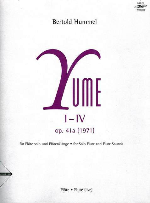 Yume 1-4 op.41a (+CD)&nbsp;&nbsp;für Altblockflöte (Flöte) und Tonband&nbsp;&nbsp;
