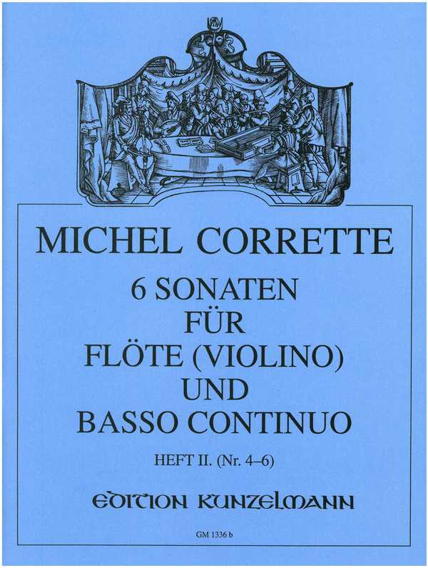6 Sonaten op.13 Band 2 (Nr.4-6)  für Flöte (Violine) und Bc  
