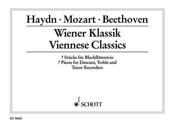 Viennese Classics 7 pieces&nbsp;&nbsp;for 3 recorders (SAT)&nbsp;&nbsp;Spielpartitur