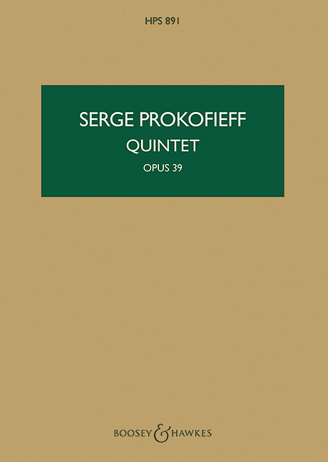 Quintett op.39  für Oboe, Klarinette, Violine, Viola und Kontrabass  Studienpartitur