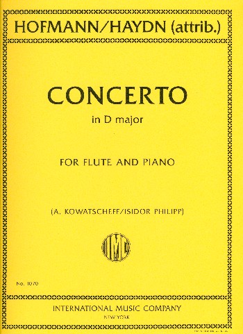 Concerto D major&nbsp;&nbsp;for flute and piano&nbsp;&nbsp;