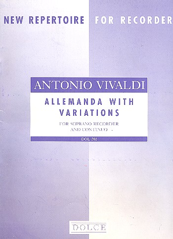 Allemanda with Variations for  soprano recorder and bc  