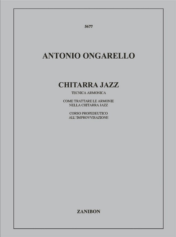 Chitara Jazz Tecnica armonica  corso propedeutico  all'improvvisazione