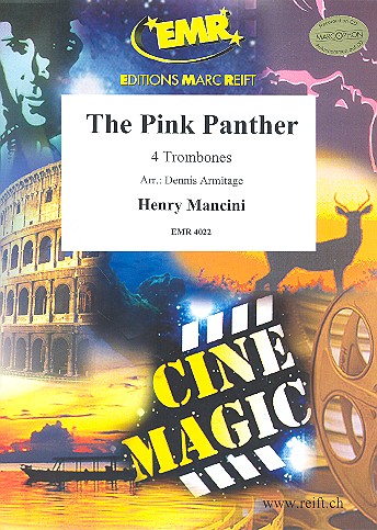 The Pink Panther for 4 trombones  score and parts  