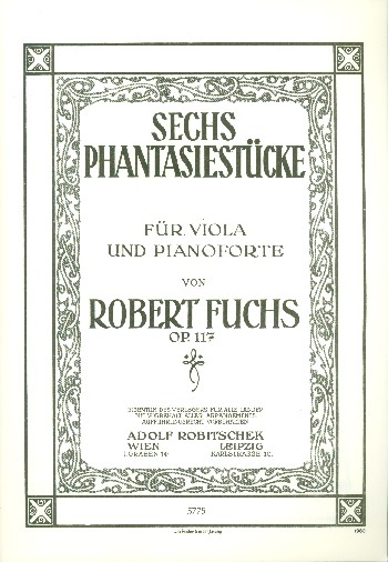 6 Fantasiestücke op.117  für Viola und Klavier  