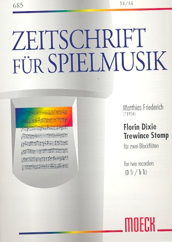 Florin Dixie  und  Trewince Stomp  für 2 Blockflöten (SA/A)  Spielpartitur