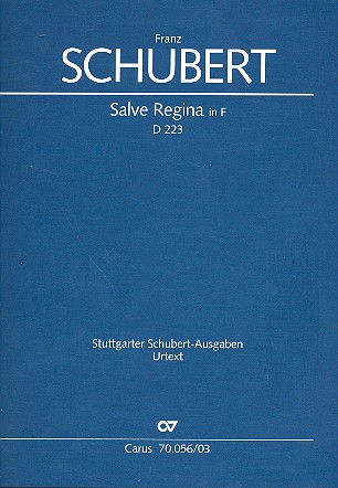 Salve Regina F-Dur D223&nbsp;&nbsp;für Sopran und Orchester&nbsp;&nbsp;Klavierauszug