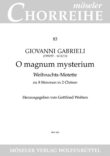 O magnum mysterium&nbsp;&nbsp;Weihnachtsmotette zu 8 Stimmen&nbsp;&nbsp;in 2 Chören,    Partitur
