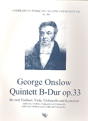 Quintett B-Dur op.33 für  2 Violinen, Viola, Violoncello und  Kontrabass,  Stimmen