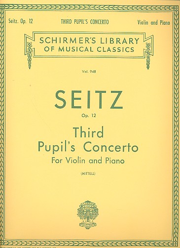 Student's Concerto no.3 in g minor op.12  for violin and piano  