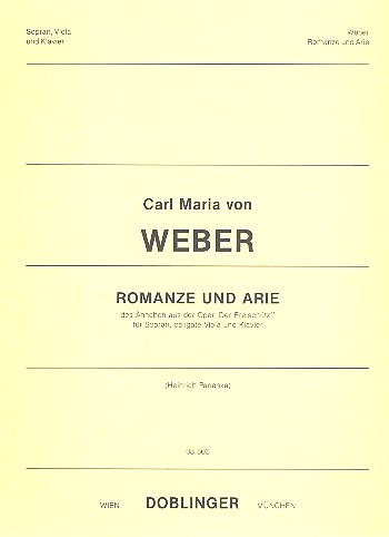 Romanze und Arie des Aennchen aus der Freischütz&nbsp;&nbsp;für Sopran, Viola und Klavier&nbsp;&nbsp;