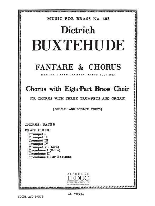 Fanfare and Chorus  for mixed chorus and 8-part brass choir (dt/eng)  score and parts