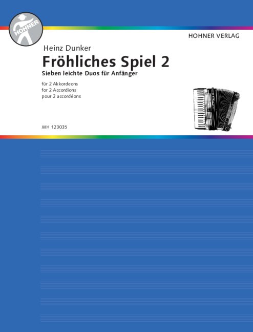 Fröhliches Spiel Band 2 - 7 leichte Akkordeonduos für Anfänger  für Akkordeon  