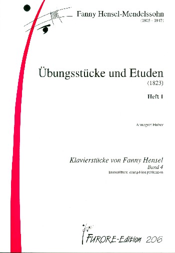Übungsstücke und Etüden Band 1  Klavierstücke von Fanny Hensel Band 4  