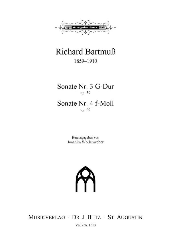 Sonaten G-Dur op.39,3 und f-Moll op.46,4  für Orgel  