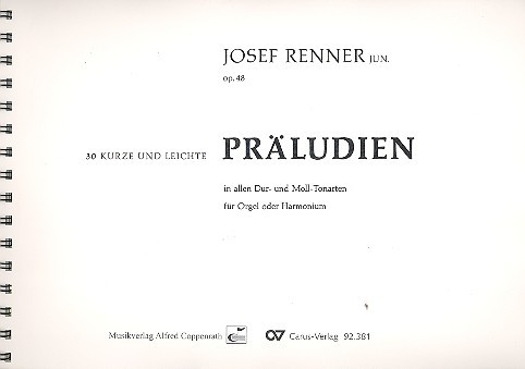 30 kurze und leichte Präludien op.48  für Orgel (Harmonium)  
