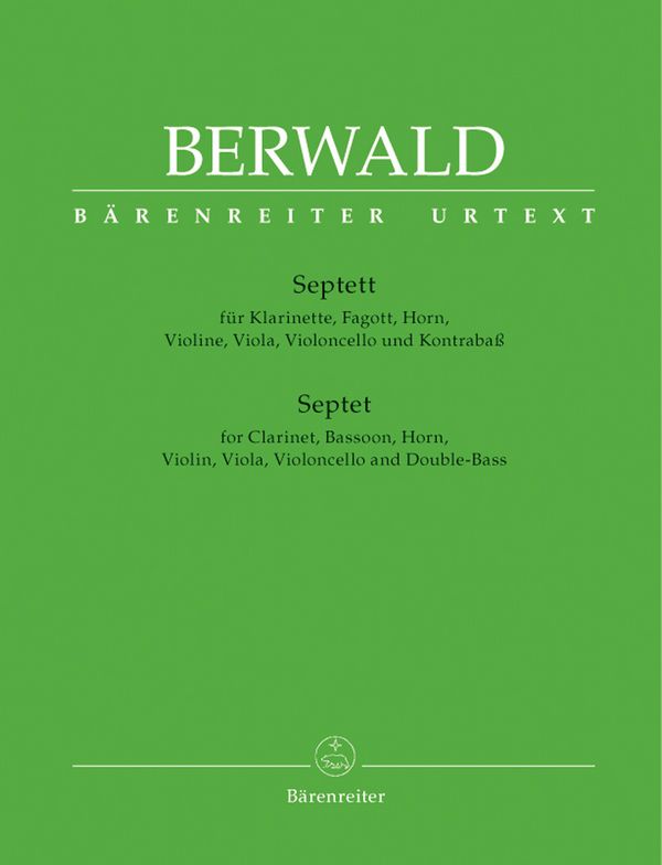 Septett für Klarinette, Fagott,&nbsp;&nbsp;Horn, Violine, Viola, Violoncello&nbsp;&nbsp;und Kontrabass,  Stimmen