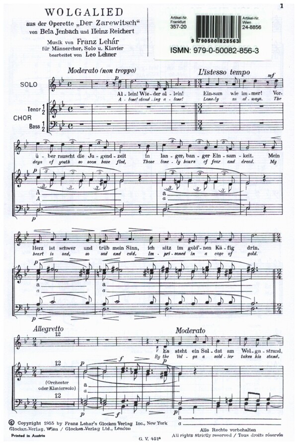 Wolgalied aus der Operette 