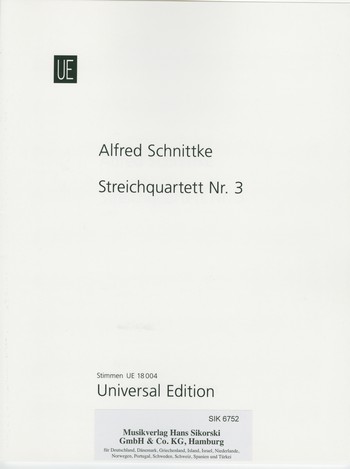 Streichquartett Nr.3 Stimmen&nbsp;&nbsp;&nbsp;&nbsp;