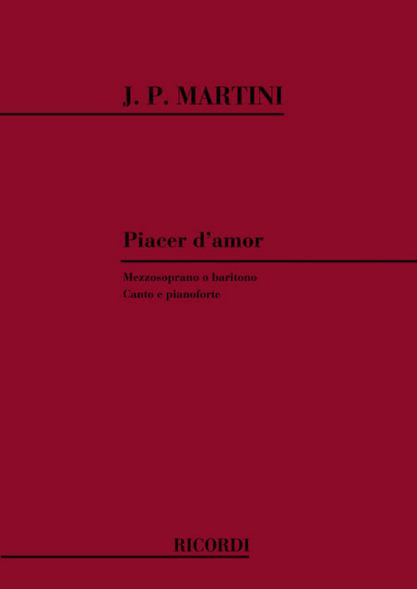 Piacer d'amor für Mezzosopran (Bariton)  und Klavier  