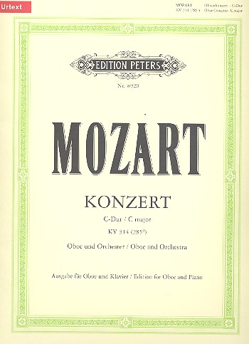 Konzert C-Dur KV314 für Oboe und Orchester&nbsp;&nbsp;für Oboe und Klavier&nbsp;&nbsp;
